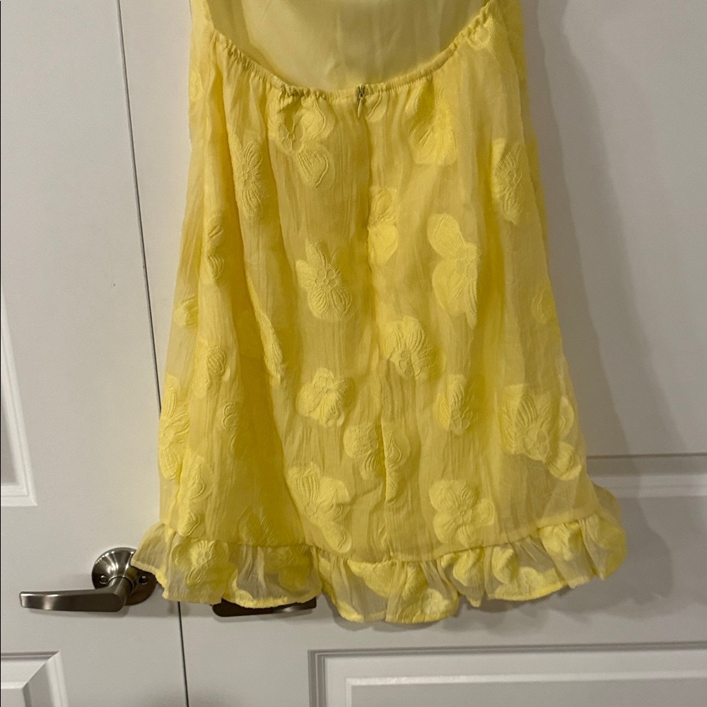 Strapless Yellow Ruffle-Hem Sundress - Picture 8 of 8